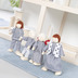 Roba Puppenhaus, Puppenvilla inkl. Möbel und Puppen, Mädchen Spielzeug, Holz natur