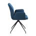 SalesFever Armlehnstuhl mit 180 Drehfunktion Blau Strukturierter Webstoff, Metall Blau, Schwarz
