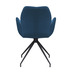SalesFever Armlehnstuhl mit 180 Drehfunktion Blau Strukturierter Webstoff, Metall Blau, Schwarz