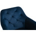 SalesFever Armlehnstuhl mit 360 Drehfunktion Blau Blau, Schwarz 396537