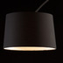 SalesFever Bogenlampe 205 cm schwarz, echter Marmorfu, 40 cm Lampenschirm