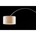 SalesFever Bogenlampe 210 cm schwarz Dimmerungsschalter,  Lampenschirm 35 cm, echter Marmorfu