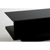 SalesFever Couchtisch 120x60x36 cm schwarz hochglanz lackiert, 8 mm Glasplatte (Sicherheitsglas)
