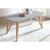 SalesFever Esstisch 140x90x76 cm grau Eiche, oval geformte Tischplatte, matt lackiert, Skandinavian Design
