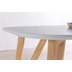 SalesFever Esstisch 140x90x76 cm grau Eiche, oval geformte Tischplatte, matt lackiert, Skandinavian Design