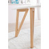 SalesFever Esstisch 140x90x76 cm wei Eiche, oval geformte Tischplatte, matt lackiert, Skandinavian Design
