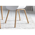 SalesFever Esszimmerstuhl 2er Set wei Kunststoffschale, Metallbeine mit Holzoptik, Rckenlehne ergonomisch geformt