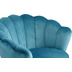 SalesFever Muschelsessel aus Samt Blau Metall, Samt (100% Polyester) Blau, Gold 394205