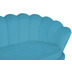 SalesFever Muschelsofa 3-Sitzer aus Samt Blau Blau, Gold 395318