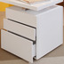 SalesFever Schreibtisch 160x70x76 cm wei hochglanz lackiert, inkl. Container mit 3 Schubladen