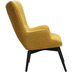 SalesFever Sessel Gelb Strukturstoff Metall, Stoff Gelb, Schwarz 394120