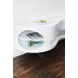 SalesFever Sideboard 200x50x75 cm weiß Hochglanz, mit geschwungener Form, mit Edelstahl Füßen, Made in Germany