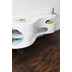 SalesFever Sideboard 200x50x75 cm weiß Hochglanz, mit geschwungener Form, mit Edelstahl Füßen, Made in Germany