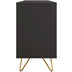 SalesFever Sideboard mit 2 Tren und 3 Schubladen MDF, Metall Grau, Gold 393000