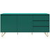 SalesFever Sideboard mit 2 Tren und 3 Schubladen MDF, Metall Grn, Gold 395073
