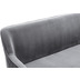 SalesFever Sitzbank 160 cm Samt Grau Samt (100% Polyester), Metall Grau, Schwarz