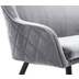 SalesFever Sitzbank 160 cm Samt Grau Samt (100% Polyester), Metall Grau, Schwarz