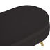 SalesFever Sitzpouf oval aus Samt Schwarz Schwarz, Gold 395424