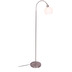 SalesFever Stehlampe aus Metall mit Milchglas Metall, Glas Silber, Wei 393871
