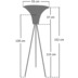 SalesFever Stehleuchte mit Geflechtschirm Messing/Natur 150 cm Metallgestell, Schirm aus Rattan Messing, Natur