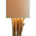 SalesFever Stehleuchte Treibholz Wei 145 cm Gestell verwittertes Holz (Treibholz), Schirm grobes Leinen Wei