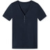 Schiesser Damen T-Shirt Knopfleiste blau 175476-800 34