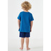 Schiesser Kleinkinder Jungen Schlafanzug kurz blau 181068-800 140