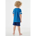 Schiesser Kleinkinder Jungen Schlafanzug kurz blau 181074-800 104