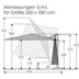 Schneider Schirme Ampelschirm Bermuda 260x350/8 anthrazit