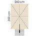 Schneider Schirme Ampelschirm Bermuda 260x350/8 natur