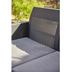 Siena Garden Lounge-Set Amea 4-teilig Kunststoff graphit, Sitzkissen aus Polyester in grau
