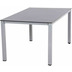 Siena Garden Sola Dining Tisch 160x90 cm, silber Gestell Aluminium silber, Tischplatte HPL dark stone
