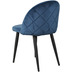 SIT SIT&CHAIRS Stuhl, 2er-Set Gestell schwarz, Bezug blau