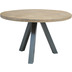 SIT TABLES & CO Tisch 120x120 cm Platte natur, Beine Gun Metal-grau