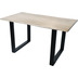 SIT TABLES & CO Tisch 140 x 80 cm, Platte hell geklkt, Gestell schwarz Platte hell geklkt antikfinish, Gestell antikschwarz lackiert