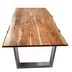 SIT TABLES & CO Tisch 160 x 85 cm, Gestell silbern Platte natur, Gestell silbern lackiert