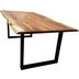 SIT TABLES & CO Tisch 200 x 100 cm Platte natur, Gestell schwarz lackiert