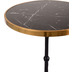 SIT THIS & THAT Tisch, 57 cm rund Platte schwarz mit Messing, Gestell schwarz