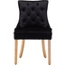 SIT Stuhl, 2er-Set Bezug Samt, Beine Hevea, lackiert Bezug schwarz, Beine natur