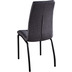 SIT Stuhl, 2er-Set Bezug Stoff, Beine Stahl Bezug dunkelgrau, Beine schwarz pulverbeschichtet