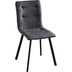 SIT Stuhl, 2er-Set Bezug Stoff, Beine Stahl Bezug dunkelgrau, Beine schwarz pulverbeschichtet
