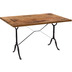 SIT TABLES & CO Tisch 120x65 cm Platte natur, Gestell schwarz