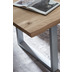 SIT TABLES & CO Tisch 120x80 cm, Wildeiche, silbernes Gestell Platte natur, Gestell antiksilber