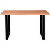 SIT TABLES & CO Tisch 140 x 80 cm Platte natur, Gestell schwarz