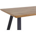 SIT Tisch 140x80 cm MDF mit Eiche-Dekor, Beine Metall natur, Beine schwarz