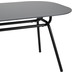 SIT Tisch 150x90 cm Platte Sinterstein, Gestell pulverbeschichtetes Metall schwarz