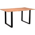 SIT TABLES & CO Tisch 160 x 80 cm Platte natur, Gestell schwarz