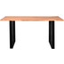 SIT TABLES & CO Tisch 160 x 80 cm Platte natur, Gestell schwarz