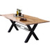 SIT TABLES & CO Tisch 160x85 cm, Akazie natur natur, antikschwarz