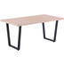 SIT Tisch 160x90 cm MDF mit Dekor Sonoma Eiche, Gestell Metall Platte natur, Gestell schwarz
